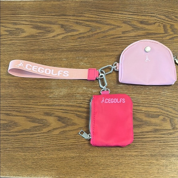 Cegolfs Pink Wallet Set with Wrist Strap - Picture 1 of 7